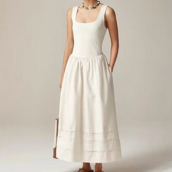 J. Crew Dresses & Skirts - NWT J. Crew Drop-waist Mixy Dress Natural Cream